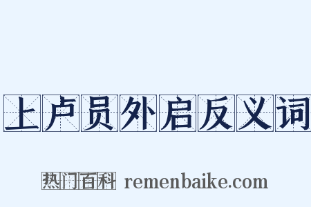 上卢员外启反义词是什么意思的图片